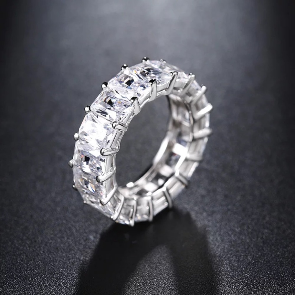 925 sterling silver zirconia rings